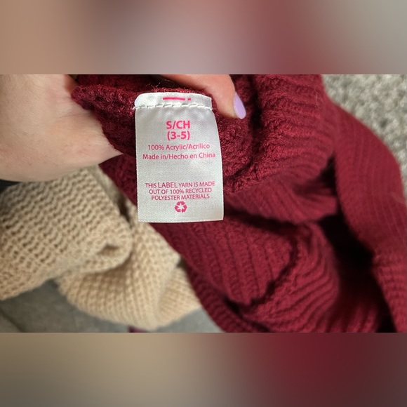 Red&Cream Twist Front Sweater S - Picture 6 of 7